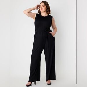 Elegant Black Sleeveless Jumpsuit
